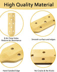 Bamboo Wood Paddle Lightweight Wooden Paddle with Airflow Holes, 13.3 Inch