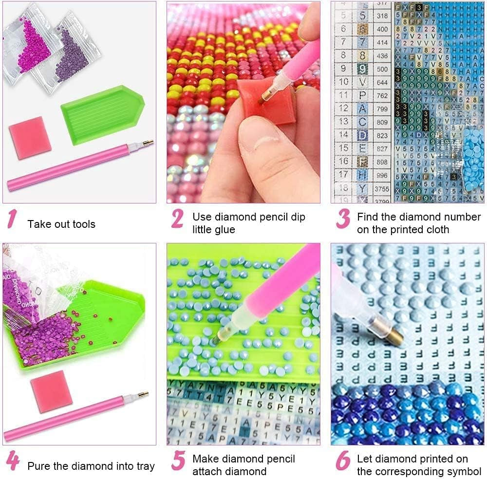 Diamond Painting Kits,  5D Drill Jewel Paint by Numbers for Adults and Kids with Diamond Art Painting Kits, Perfect for Home Decoration and Room Wall Decor (12X16Inch)