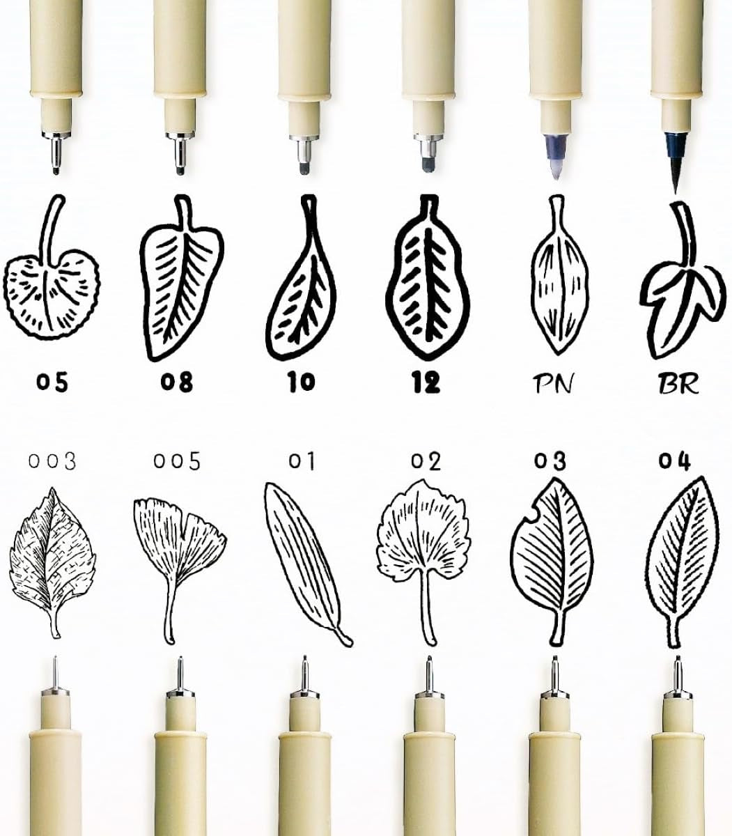 Pigma Micron Black Barrel 5 Fineliners (Set of 5)