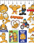 Garfield 50Ct Vinyl Large Deluxe Stickers Variety Pack - Laptop, Water Bottle, Scrapbooking, Tablet, Skateboard, Indoor/Outdoor - Set of 50