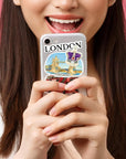 Bustling London Travel Stickers (28Pcs) - Gouache Style, English-Themed Vacation Decals for Journals, Scrapbooks, Luggage, Water Bottle