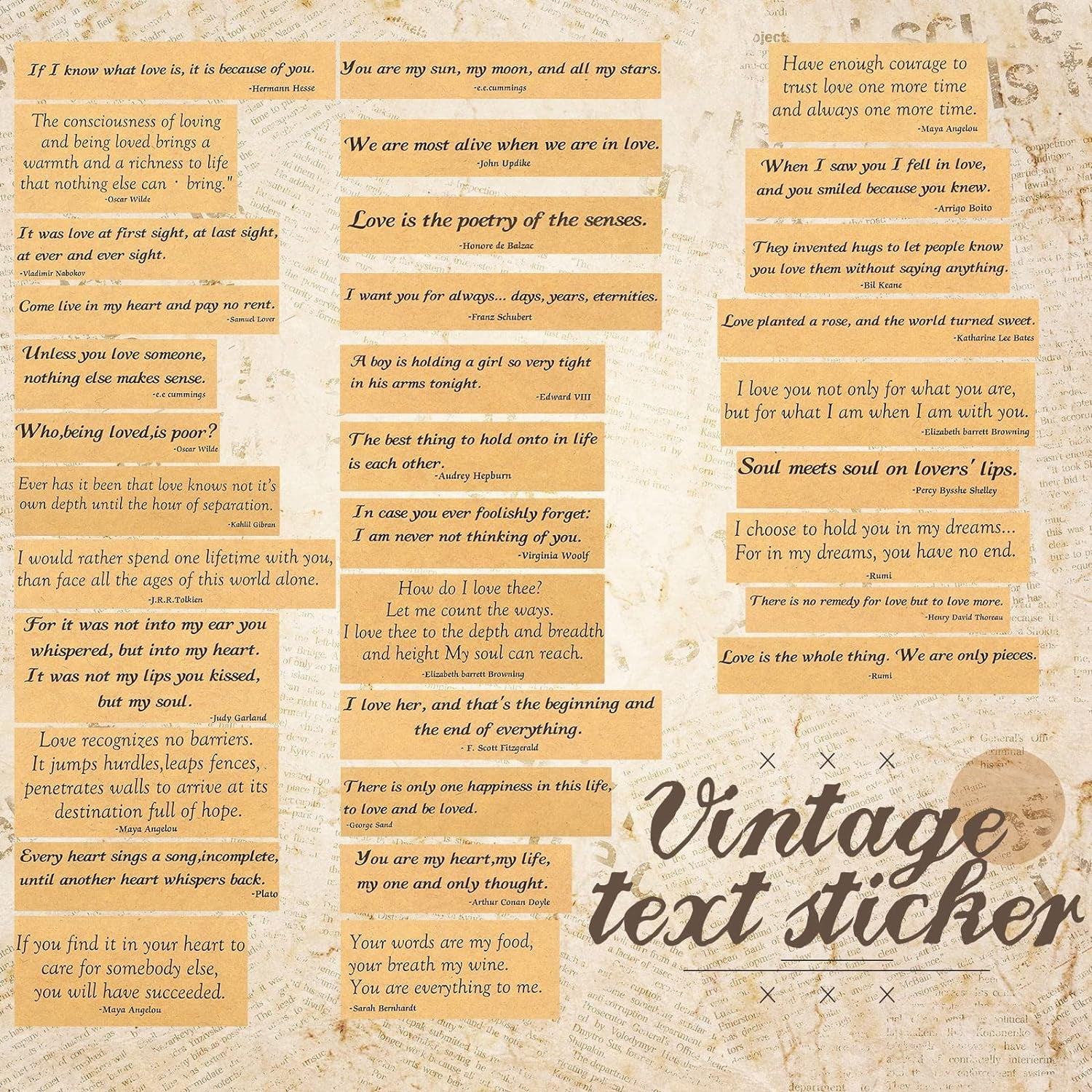 50 Sheets Talk Scrapbook Stickers Vintage Aesthetic Quote Stickers Phrases Words Scrapbooking Stickers for DIY Crafts Journaling Supplies Art Junk Journal Collage Album Embellishment