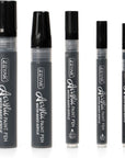Acrylic Paint Marker Pens, 5 Different Point: Extra Jumbo Felt(15Mm),Jumbo Felt(10Mm), Medium Bullet(2-3Mm), Fine(1Mm), Extra Fine(0.7Mm) (5 Black)