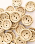 100 Pcs Wooden Handmade Buttons, Crafts Assorted Buttons Wooden Sewing Buttons, for Sewing Clothing Accessories, DIY Crafting Projects Decorations 20Mm