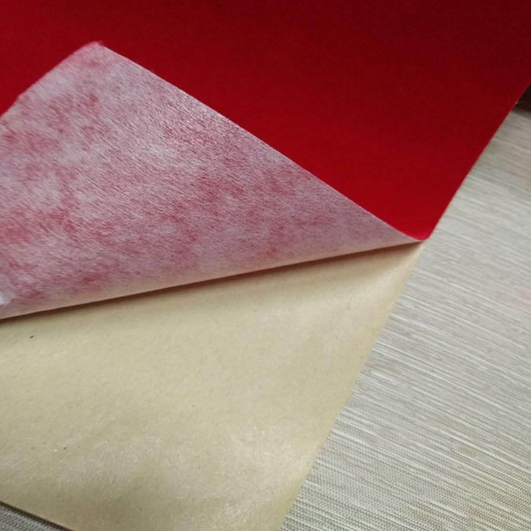 Self Adhesive Flock Velvet Backing Paper Liner for Jewelry Drawer 17.7" X 117" Peel and Stick Craft Fabric