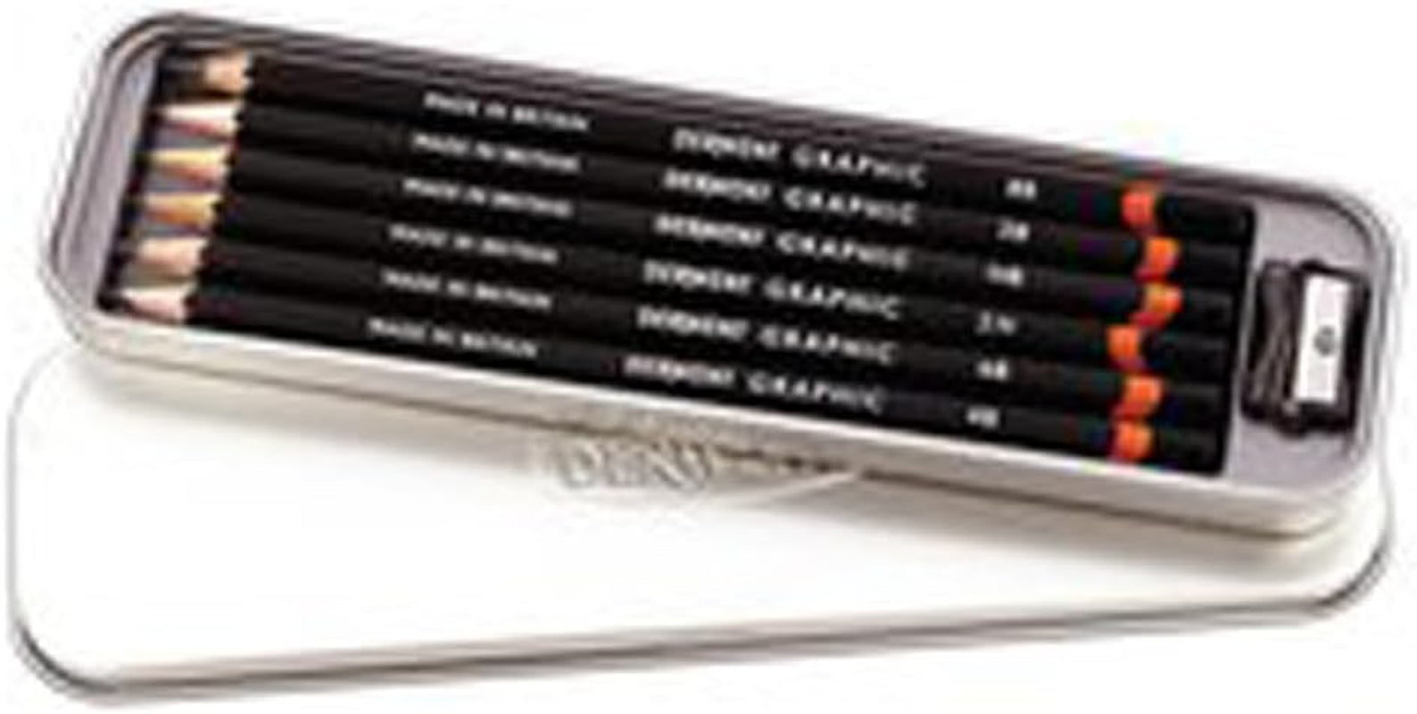 Graphic Pencils, Includes Tin and Sharpener, Set of 6 (0700835) (1951727), Multi