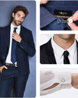12Pcs, Collar Extenders, Comfy & Premium Invisible Neck Extender, Adds 1 in Instantly, Button Extenders for Mens Dress Shirts Suits Trouser, Coat, Shirts (Black, White, Silver)