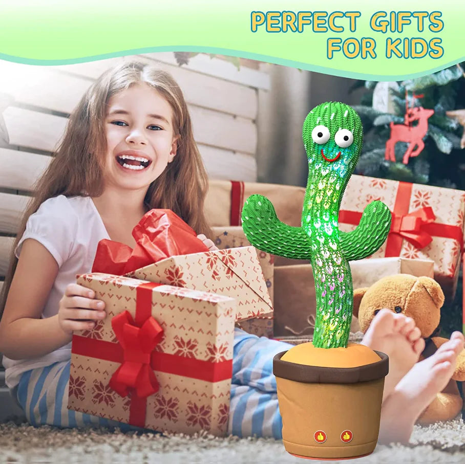 Dancing Cactus Plush Toy Doll Electronic Recording Shake With Song Funny Gift US