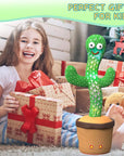 Dancing Cactus Plush Toy Doll Electronic Recording Shake With Song Funny Gift US