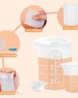 Silicone Resin Measuring Cups Tool Kit, Non-Stick Silicone Cups for Epoxy Resin, Reusable 250&100Ml Silicone Mixing Cups with Stir Sticks, Pipettes, Epoxy Resin Supplies, Molds, Jewelry Making