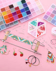 Bead Loom Kit for Adults Beading Loom Supplies 48000 Pcs Glass Seed Beads Bracelets Jewelry Earring Making Tools Christmas Gifts for Girls DIY Accessories