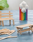 [1000 Count] 4.5 Inch Wooden Multi-Purpose Popsicle Sticks for Crafts, Ice, Ice Cream, Waxing, and Tongue Depressor Wood Sticks