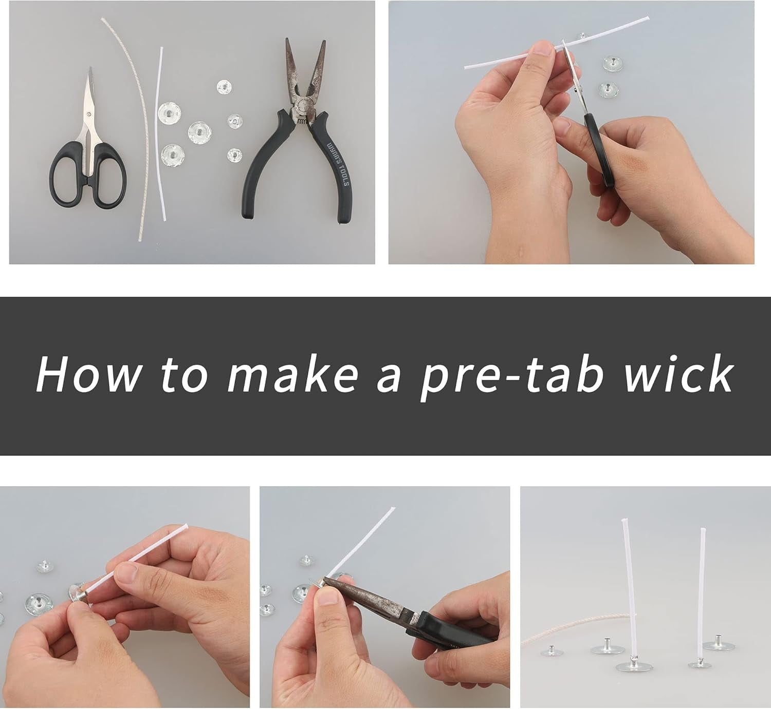 800 Pcs Candle Wick Tabs - Metal Candle Wick Sustainer Tabs