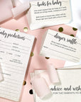 Books for Baby Cards (Set of 50) 3.5 X 2 Baby Shower Insert for Invitations, Business Card Size, Book Instead of Card Request Gift, Small Rustic Kraft Tan - Made in USA