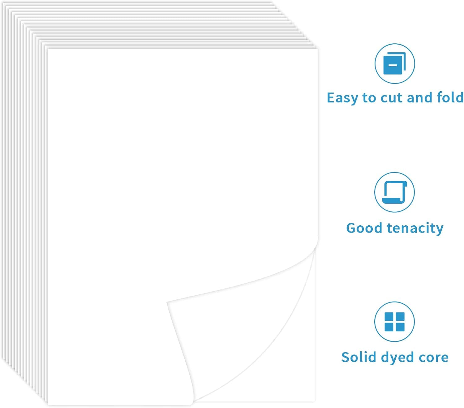 100 Sheets White Cardstock 8.5 X 11" Thick Paper, 250Gsm/92Lb Construction Paper for Crafts,Card Making,Invitations,Printing,Drawing,Scrapbook Supplies.