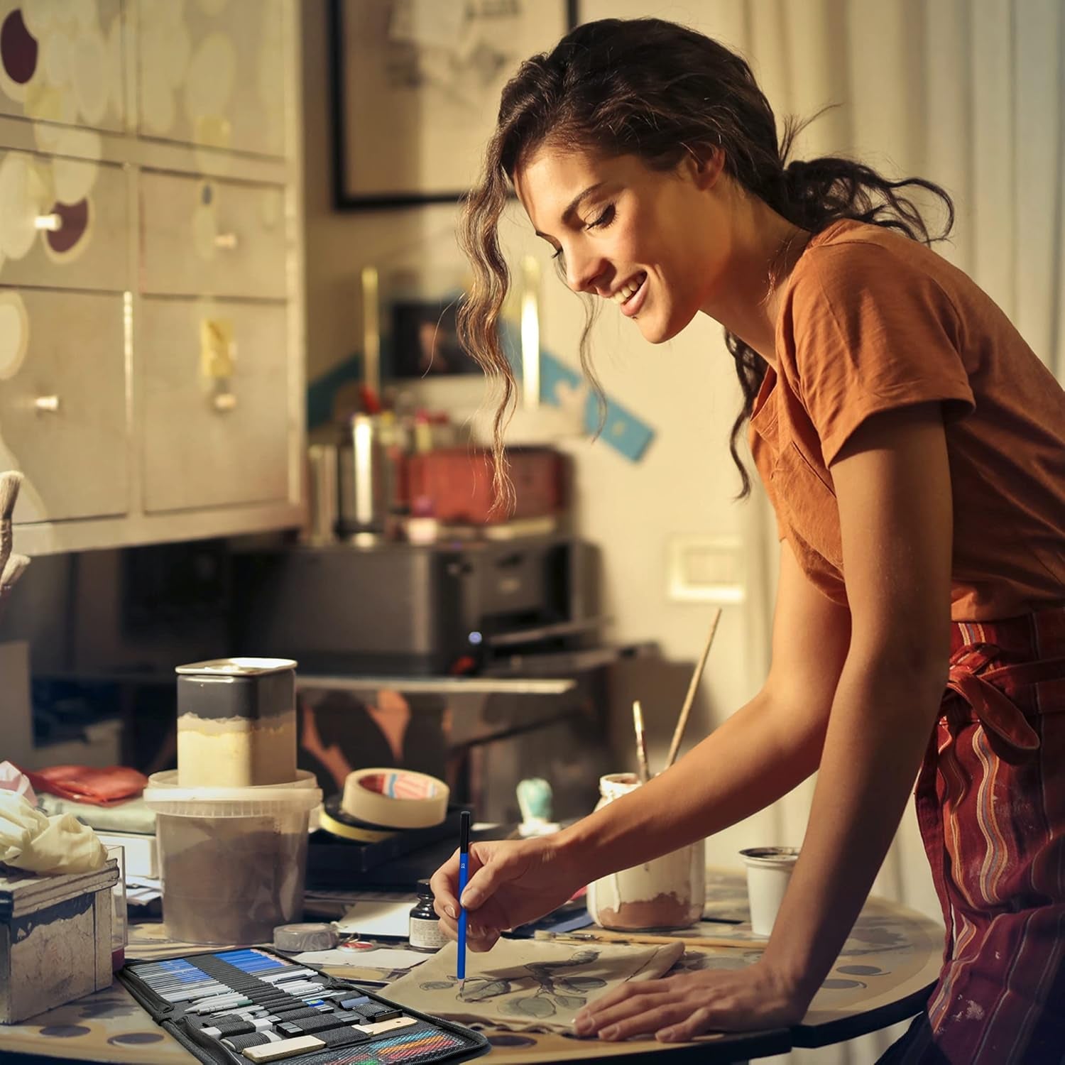 50Pcs Sketching Drawing Pencils Set Art Supplies | Sketch Pencils,Graphite,Charcoal,Sketch Book,Drawing Supplies | in Black Zipper Case | for Adults,Teeage, Kids 9-12