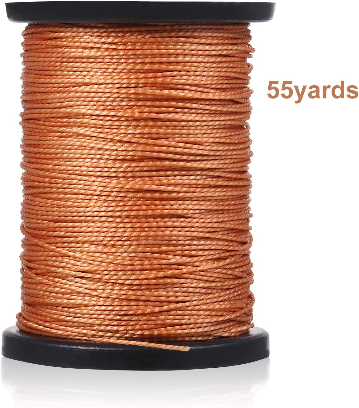 6 Pieces Canvas Leather Sewing Awl Needle with Copper Handle, 50 M Nylon Cord Thread and 2 Pieces Thimble for Handmade Leather Sewing Tools Shoe and Leather Repair