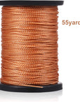 6 Pieces Canvas Leather Sewing Awl Needle with Copper Handle, 50 M Nylon Cord Thread and 2 Pieces Thimble for Handmade Leather Sewing Tools Shoe and Leather Repair