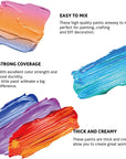 Acrylic Paint Set 30 Colors Craft Paints in Tubes with 10 Art Brushes Rich Pigment for Artists Beginners Kids Painting on Canvas Wood Fabric Crafts, 36Ml/Tube
