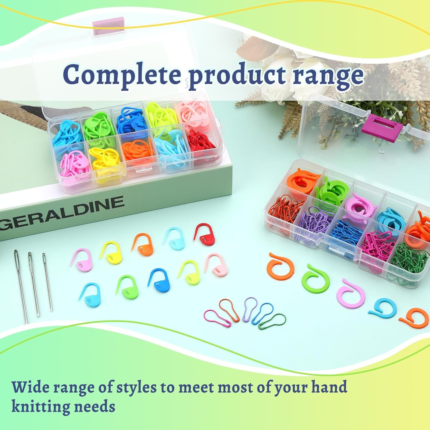 Crochet Stitch Markers, Colored Stitch Markers with Big Eye Blunt Needles, 326 Pcs Stitch Markers for Knitting with Storage Box, Safety Bulb Pins and Knitting Stitch Rings for Crochet DIY Craft Making