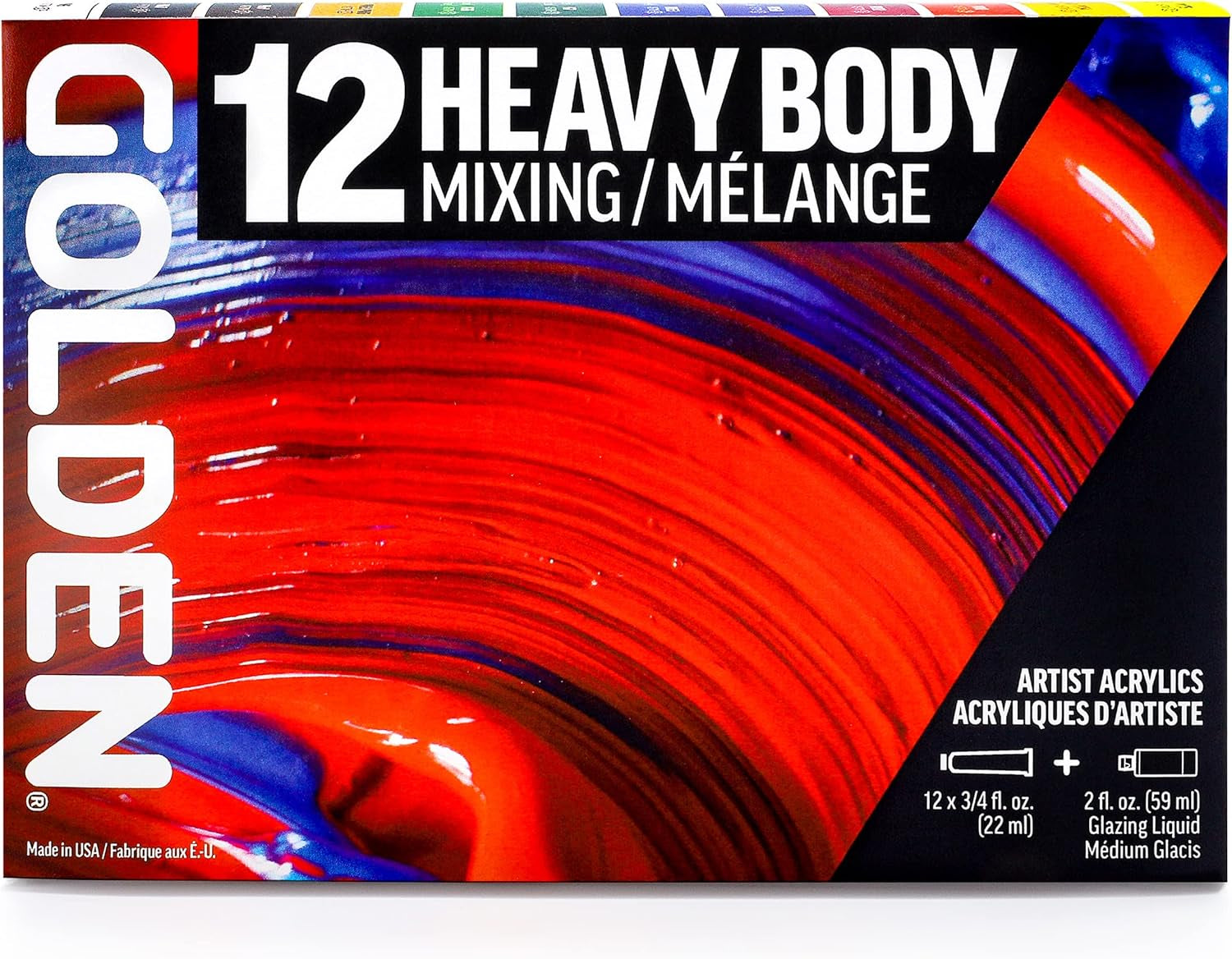 , Heavy Body Acrylics, 12-Color Mixing Set