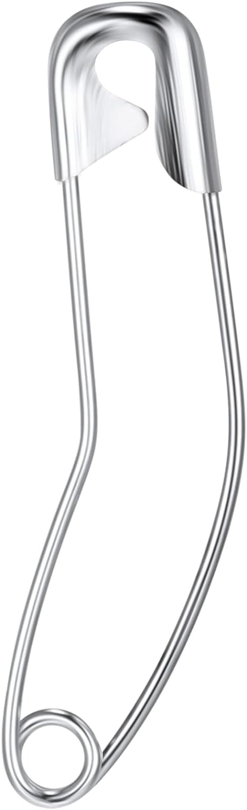 100 Pack Curved Safety Pins 1.5 Inch Size 2 for Quilting Sewing，Basting Pins