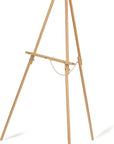 63'' Wooden Easel Stand for Wedding Sign, Picture, Painting Canvas Beech Wood Poster Stand for Display Adjustable Art Easel for Floor