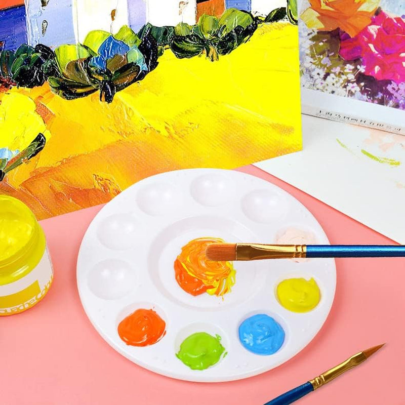 15 Pack Paint Tray Palettes for Kids, Plastic White Palettes for Students, Paint Holder, Paint Supplies
