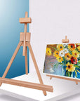 Art Easel (2 Pack) A-Frame Painting Easel, Wood Display Stand Holding Canvas up to 22" High, Portable Tabletop Easel and Sign Holder, Folding Travel Easel, Easy to Carry