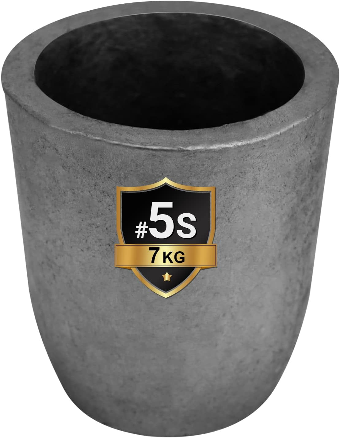 #1 (2.2Lbs-1Kg) Clay Graphite Crucible for Metal Melting Casting Refining Gold Silver Copper Brass Aluminum