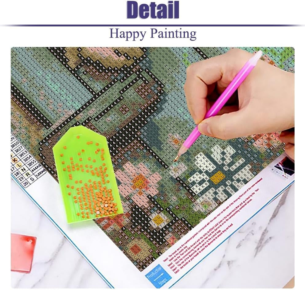 Pig Diamond Art Painting Kits for Adults-Round Full Drill Diamond Dots Paintings for Beginners, 5D Paint with Diamonds Pictures Gem Art Painting Kits DIY Adult Crafts Diamond Art Project Kits