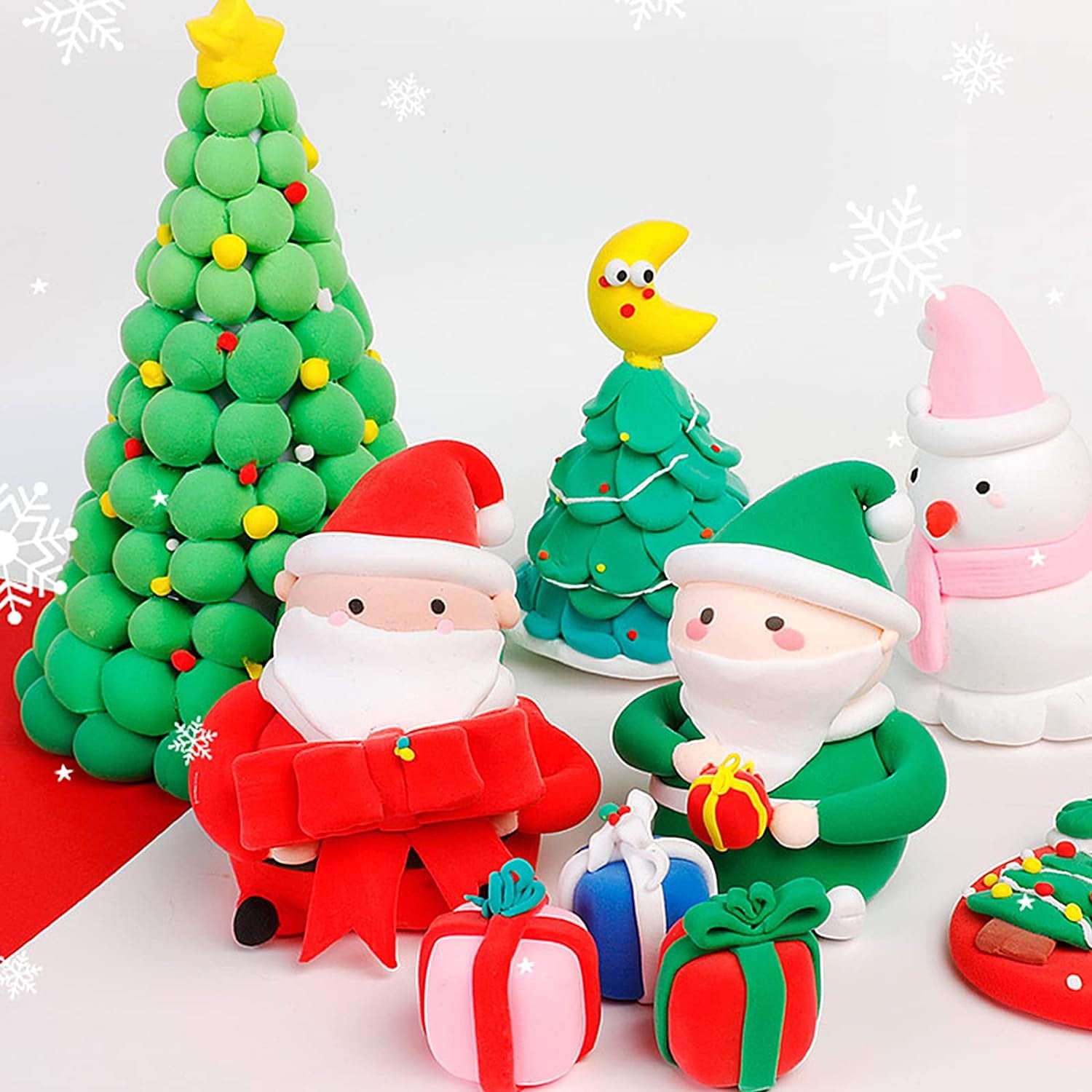 Air Dry Clay for Kids, 50 Colors DIY Modeling Clay Kit with Accessories in Container Box Magic Clay for Arts Crafts DIY Gift