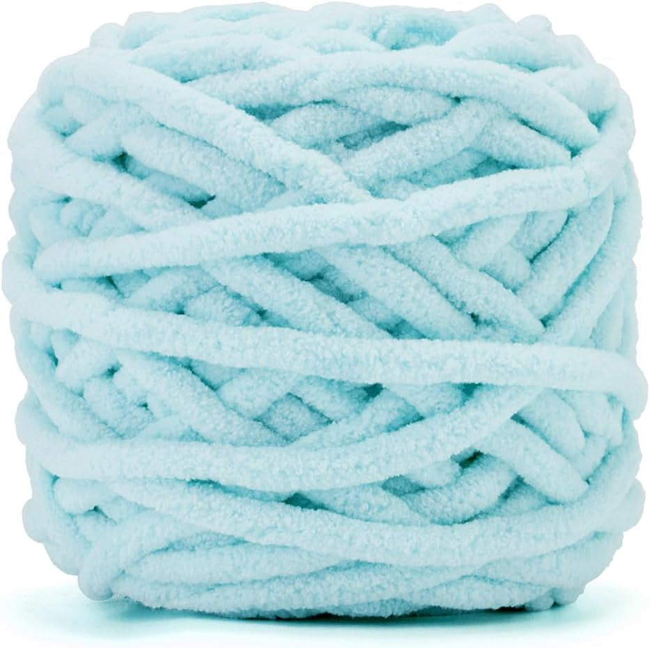 Blanket Yarn 3 Pack of 100G/3.5Oz - White Chenille Yarn 6 Super Bulky - Knitting, Crocheting &amp; Crafts Chunky Yarn