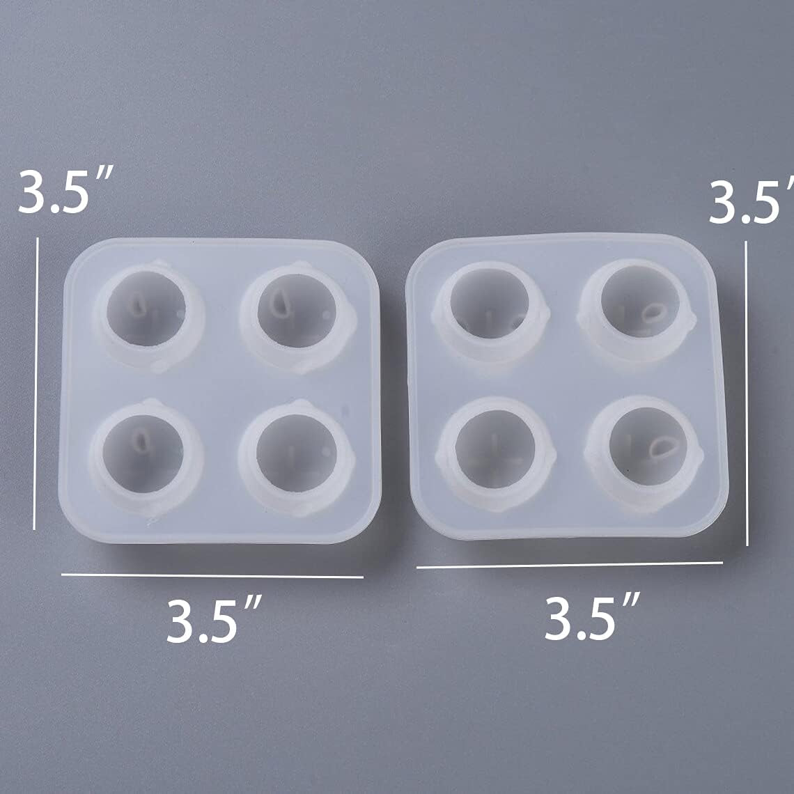 2Pcs Silicone Resin Molds for Jewelry Keychain Pendent Necklace, Cute Animal Orbs Piglet Chicken Bear Shape Ornaments Casting Molds for UV Resin Crafts, DIY Jewelry Making (Mirror &amp; Matt)