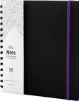 Note Spiral Bound Hardcover Sketchbook – Square Hardbound Sketch Journal - 8X8 Inch Art Book - 120 Pages - Elastic Closure - 180GSM Premium Paper - Ideal for Pencils, Graphite, Charcoal, Pen