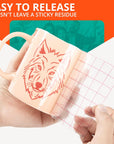 Vinyl Transfer Tape, Medium Tack, Red Grid, 12" X 12 FT, for Cricut Signs, Stickers, Decals, Walls, Doors & Windows