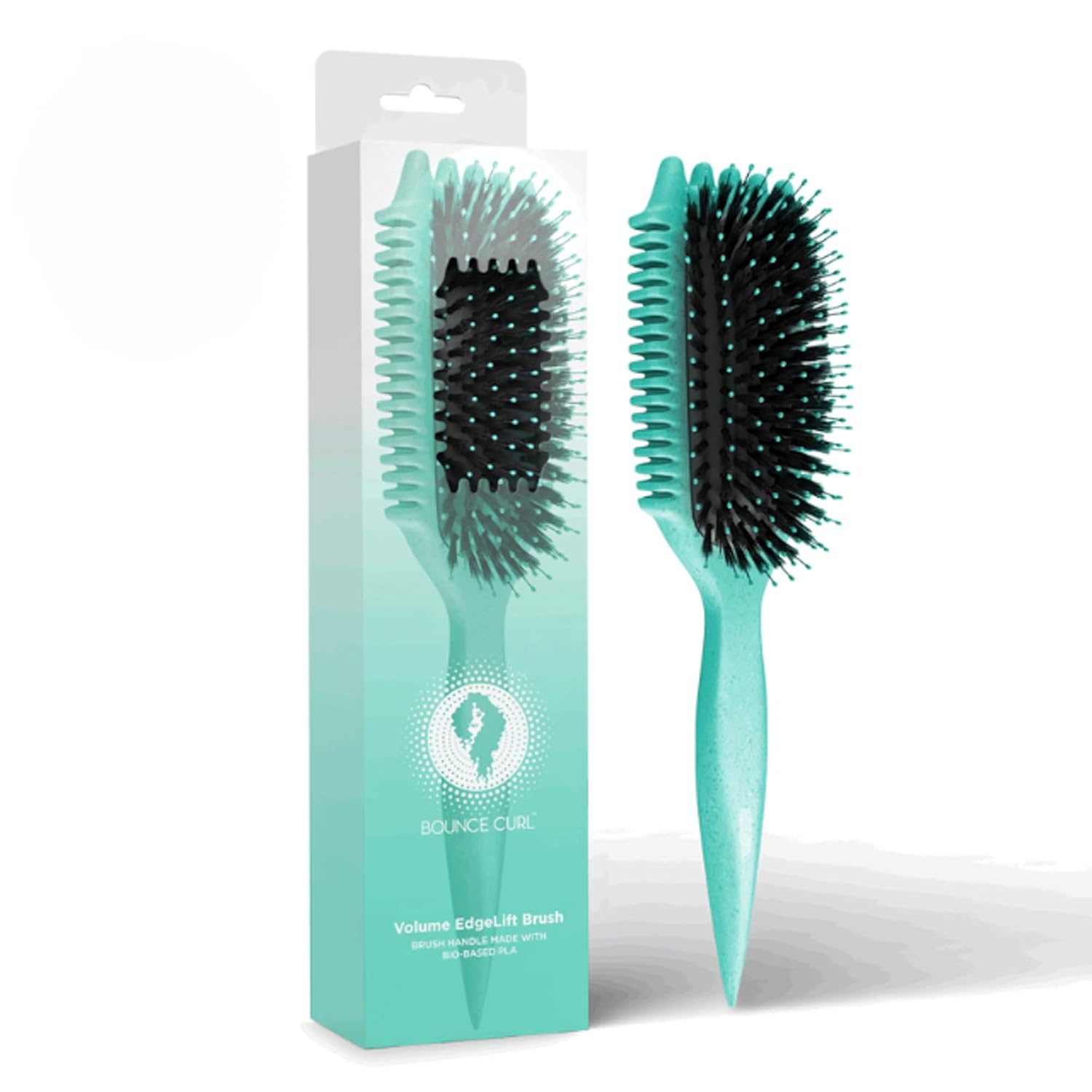 Bounce Curl Volume EdgeLift Brush, 5-in-1 Tool for Volumized, Defined Curls, Waves &amp; Coils - Teal