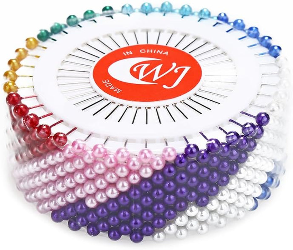 480 Pieces Multicolor Sewing Pins Straight Quilting Pearl Head Pins for Christmas and Other Crafts Making