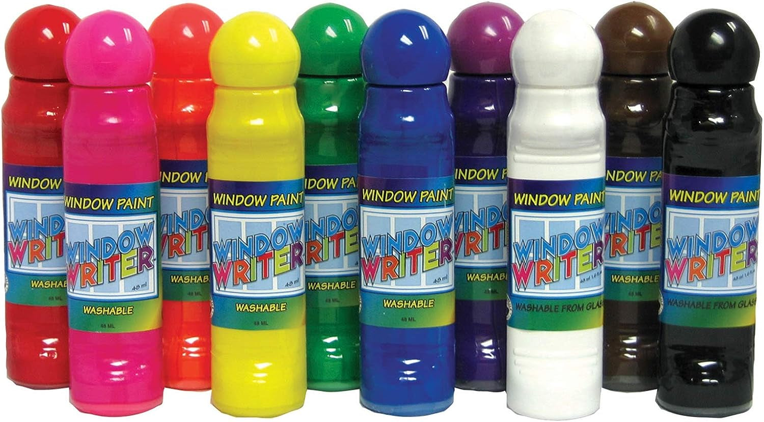 Window Writers Paint Arts & Crafts, Assorted (CV-75556) 10 Count (Pack of 1)