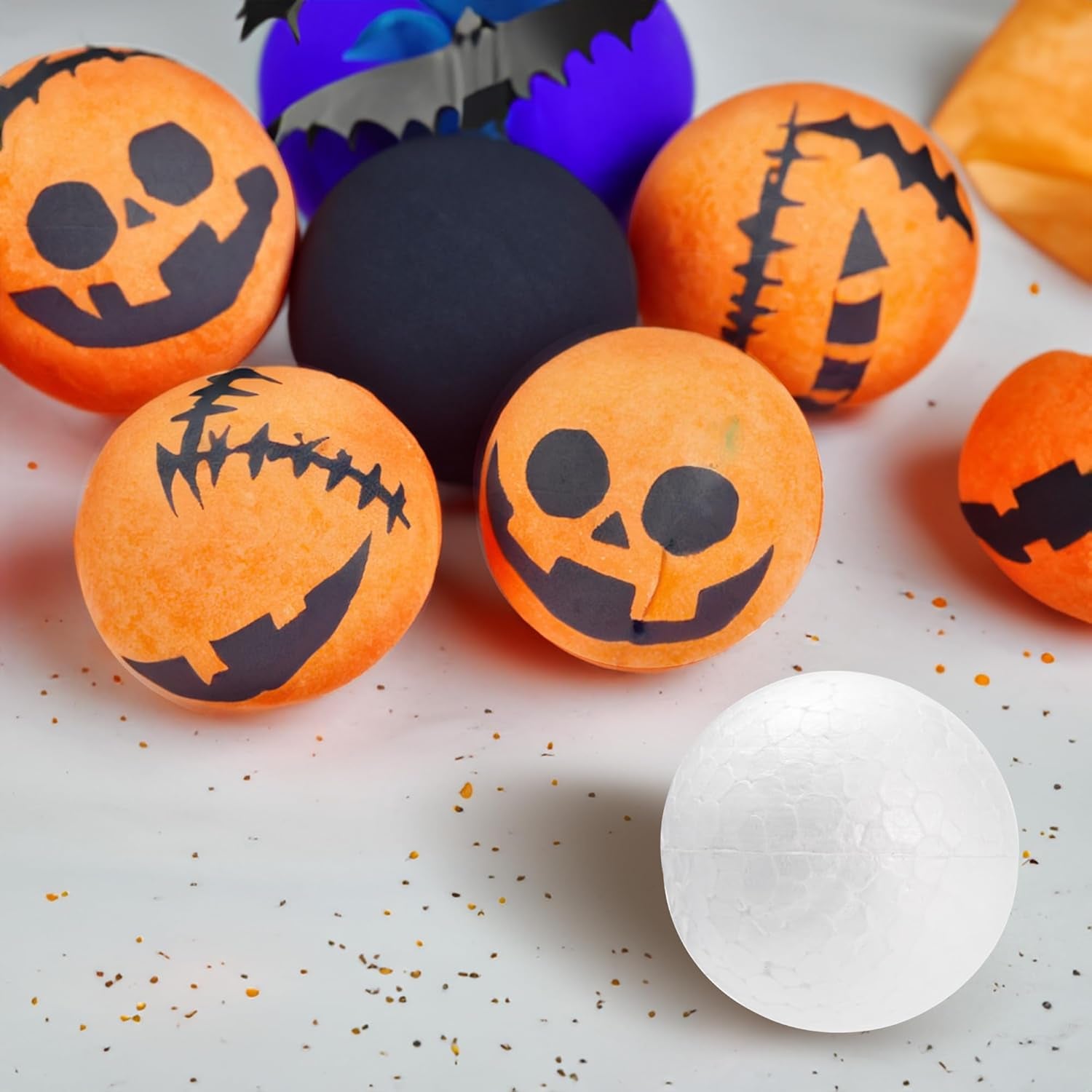 100 Pack 1 Inch Mini Foam Balls for Crafts, Smooth Polystyrene Spheres for DIY Decorations, Home Party, Classroom Spheres