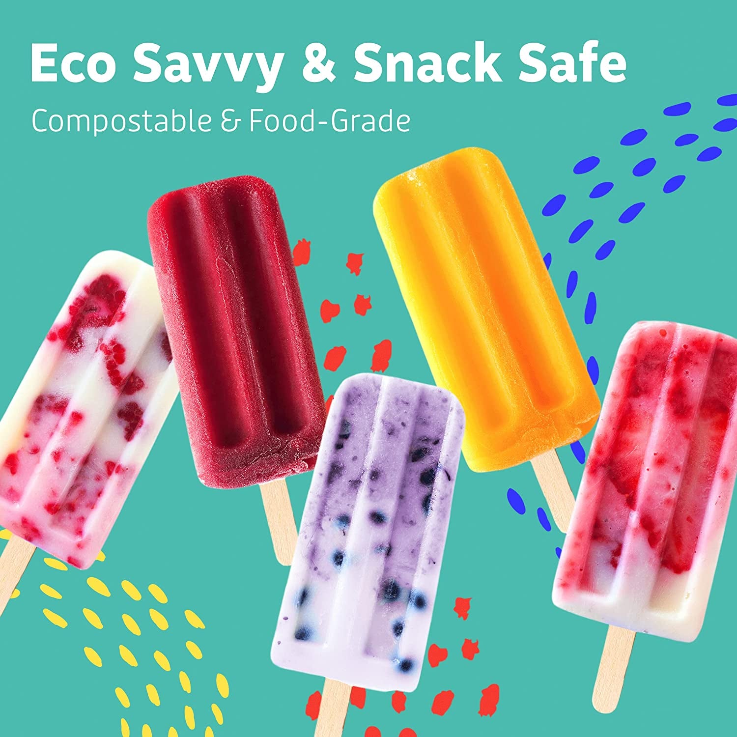 Popsicle Sticks for Crafts 200 Pcs 4.5 Inch Wax Sticks Tongue Depressors Wood Sticks Craft Sticks Popsicle Sticks for Food Ice Cream Sticks Cakesicle Sticks