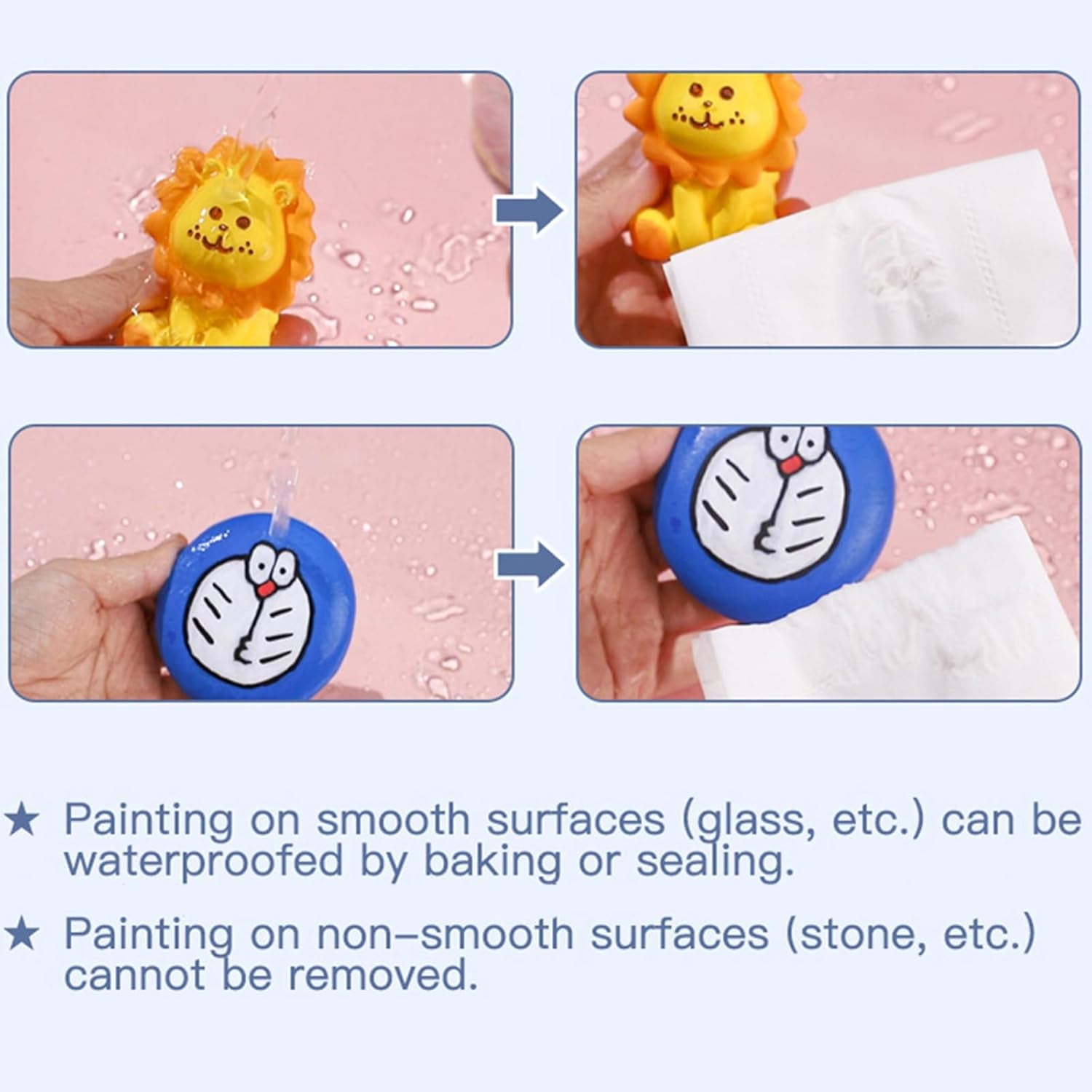 24 Dual Tip Acrylic Paint Pens Markers, Metallic and Extra Black & White Paint Pen with Fine Tip & Brush Tip for Wood, Canvas, Metal, Rock, Glass, Plastic, Ceramic, DIY Crafts Art Projects