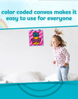 Latchkits  for Wall Hangings & Mini-Rugs - Pineapple - Craft Kit with Easy, Color-Coded Canvas, Pre-Cut Yarn & Latch Hook Tool - Perfect DIY Craft for Kids - Ages 6 and Up, Small, Multi