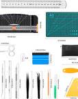27PCS Craft Weeding Tools for Vinyl Kit,Utility Knife Vinyl Weeding Tool Set with 12Inch Paper Cutter Trimmer for Scrapbooking,Silhouettes,Cameos,Diy Art Crafting,Cutting,Splicing,Cardstock