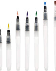 Watercolor Brush Pens Set - Super Easy to Use and Fill, Watercolor Pens Brush Set of 9 Piece for Water Soluble Colored Pencil, Aqua Brush Pen for Beginners, Gift Ideas
