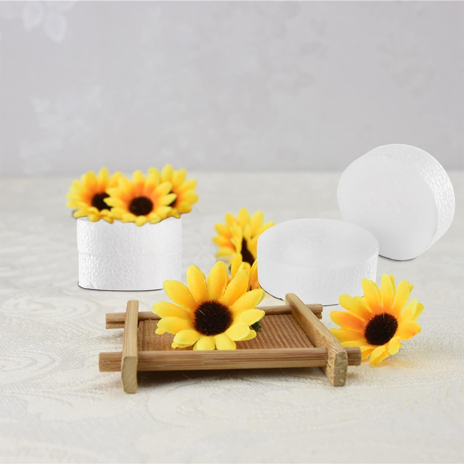 48 Pack Foam Circles for Crafts, 3 Inch Polystyrene Foam Discs, round Craft Foam for DIY Arts, Sculpture, Modeling, Kids Class, Floral Arrangement