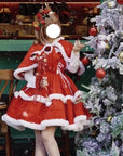 Winter Velvet Noel™ – Women’s Christmas Dress, Skirt & Hooded Cloak Set