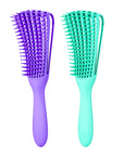 Hair Brush for Afro America/African Hair Textured 3a to 4c Kinky Wavy/Curly/Coily/Wet/Dry/Oil/Thick/Long Hair, Detangling Brush for Women (2 pcs, Pink-Black)