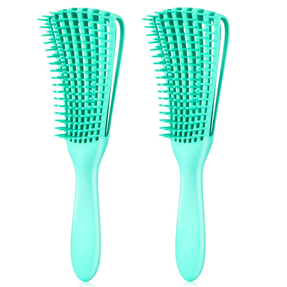 Hair Brush for Afro America/African Hair Textured 3a to 4c Kinky Wavy/Curly/Coily/Wet/Dry/Oil/Thick/Long Hair, Detangling Brush for Women (2 pcs, Pink-Black)