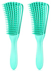 Hair Brush for Afro America/African Hair Textured 3a to 4c Kinky Wavy/Curly/Coily/Wet/Dry/Oil/Thick/Long Hair, Detangling Brush for Women (2 pcs, Pink-Black)